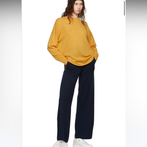 360cashmere Navy Blue Cecilia Crew Neck Cashmere Sweater Oversize Small Raglan - Picture 8 of 16